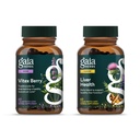 Gaia Herbs Vitex Berry (Chaste Tree) - Suportă Hormon Echilibru & Fertilitate pentru Femei - 60 Vegan Caps & Sănătatea Ficatului - Suplimentul ficatului cu muls de lapte, Licorice Root for Liver and Cleanse Support -