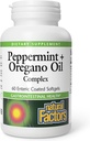 Factori naturali, Peppermint & Oregano Oil Complex, Digestive Aid for Gastrointestinal Health, 60 softgels