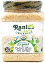 Rani Organics Psyllium Whole Husk Powder (Isabgol), Dietery Fiber Supplement, USDA Organic 9,8oz (280g) PET Jar ~ Toate naturale 