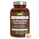 Igennus Ultra Pure Omega-3 EPA 500mg, IFOS Certified Wild Fish Oil, Formular avansat de RTG Trigliceride, Non-GMO, 180 Small Softgels