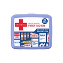 BAND-AID Brand de călătorie gata Portable de urgență Kit de prim ajutor pentru îngrijirea rănilor minore, Perfect pentru acasă, Masina, Călătorie, Camping esențiale & Kit de urgență în aer liber, 80 piese