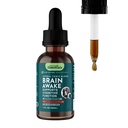 Animal Essentials Brain Awake pentru câini și pisici - Cognitive Supplement suport, Senior Support for Dogs, Lion's Mane, Brain Function & Health Support, Herbal Formula - 1 Fl Oz