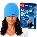 IceBeanie Migrene Relief Cap, Așa cum a fost văzut pe rezervor de rechin, Soft & Stretchy Gel Tensiune Cap de ajutor pentru cap, Racire extinsă Hat de gheață, Cap Odorless Wrap Ice Pack Wrap, Migrene Mask