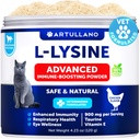 L-Lysine pentru pisici - Lysine Powder Supliment - 900mg/serving - Suport imun pentru pisici și pisici - Strănut, Runny Nose, Privind, Watery Eyes, rece, Funcția ochilor, Sănătate respiratorie - cu taurină