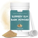 6 oz Organic Slippery Elm Powder, Organic Slippery Elm Bark Powder, 100% Pure & Natural, Food-Grade, Ajuta Soothe The Throat and Tuse, Vegan, Pet Friendly