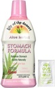 Lily of the Desert Stomac Formula, Organic Aloe Vera Juice with Slippery Elm, Chamomile, Peppermint, and Ginger for Gut Health, Acid Reflux, Heartburn Relief, 32 Oz, Gelly Sachet Inclus.