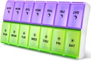 DANYING Extra Large Pill Organizator 2 ori pe zi, XL Săptămânal Pilula cutie, AM PM Pilula caz, Pilula container 7 zile, Vitamina caz de două ori pe zi