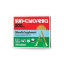 Sun Chlorella 200 mg Green Algae Superfood Supliment - Pulverized Cell Wall - Clorofill, CGF, Active B12, Fier, Proteine - Non-GMO - 300 Comprimate