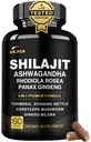 8-in-1 Shilajit pentru barbati si femei cu Ashwaganda Himalayan Supliment organic cu Rhodiola Rosea, Ginseng, Turmeric, Mushroom, pentru Suport Immune, Energie, Calm, Focus, Claritate, Somn, Cortisol