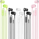 Căști cu fir cu Microfon 5 Pack, căști în-Ear cu Heavy Bass, Căști de înaltă calitate Sound Compatibil cu iPad, Laptop, MP3, Android Smartphone-uri, se potrivește cu toate dispozitive Jack 3.5mm