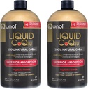 Qunol lichid CoQ10 100mg, absorbţie superioară Supliment natural de Coenzime Q10, Antioxidant pentru sanatatea inimii, Ananas portocaliu aroma, 60 Servings, 20.3 oz flacon, ambalaj de 2