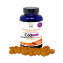 C60 Complet - Carbon 60 (Fulleren) cu ulei de semințe negre și curcumină - supliment antioxidant - pentru funcția longevitate și cognitivă - toate capsulele naturale - 150 Gel