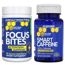 Natural STACKS Smart Caffeine + Focus Bites Bundle - Cafeina & Paraxanthine Suplimente - Sprijină Energie & Focus* - Fără Jitters sau Crash - 90 Pieces