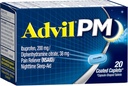 Advil PM (20 Conte) Durere Relieiver/Nighttime Sleep Aid Caplet acoperit, 200mg Ibuprofen, 38mg Difenhidramină