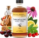 Mickelberry Gardens Throat & Lung Honey Tonic: Wellness Syrup, Natural Sore Throat Relief, Immune Suppressant & Tuse pentru adulți și copii (4 oz)