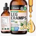 BIO KRAUTTER Leg Cramps Tincture cu chinina - Ginger & Chamomile Extras lichid pentru cramps picior - Natural Alcool & Sugar Free Formula - Picături Vegan 4 Fl.Oz.