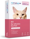 MySimplePetLab Cat Test de infectie a urechii Kit, Vet aprobat, Detecteaza Drojdie & Bacteria, Mail-in Kit, Rezultate rapide, Ureche ușor de utilizat pentru mirositoare, Urechi mancarimi, Suporturi Cat ureche de sănătate