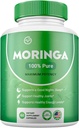 Capsulele de pulbere Moringa - Pur Nutrient-Rich Moringa pulbere - un superfood antioxidant verde natural - sprijină energia, sănătatea pielii, sanatatea gutei+ - w/Essential Vitamins & Amino Acids (Pachet de 1)