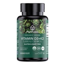 PlantFusion Organic Vegan Vitamina D3 + K2 5000 UI, 50MCG 