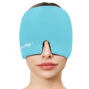 EXQUISLIFE Migrenă Cap de ajutor pentru migrenă, Gel Ice Head Wrap, Terapie fierbinte şi rece, Mască pentru ochi de cap pentru Sinus, Ochi pufoşi, Tensiune şi Stres (Blue)