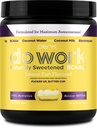 Perk Do Work BCAAs + Hydration Electrolytes Powder (Tărtă cu lămâie îndulcită natural, 20 Serviri) - cu apă de cocos și lapte de cocos
