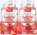softbear CoQ10 Gummies 400mg Coenzyme Q10 Supplement for Adults, High Absorption coq10 Plus Omega-3, Magnesium, Vitamin B3 & Zinc for Cellular Energy & Antioxidant, Strawberry Flavor 120 Count