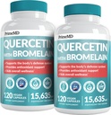 28-in-1 Querbetin cu supliment de Bromelain - Querbetin 500 mg capsule pentru suport zilnic de apărare imună - Querbetin cu vitamina C şi zinc pentru adulţi Îmbogăţit cu vitamina D (120 ct, ambalaj de 2)