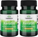 Swanson Keratina (de la Wool Tibetan) - Suplimentul natural Promovarea articulațiilor sănătoase, păr, piele și unghii - Ajuta tesuturi nutritive sănătoase Connective - (60 capsule, 50 mg fiecare) (2 ambalaj)