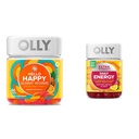 OLLY Hello Gummy Gummy Happy Worms, Mood Balance Support, Vitamina D, Saffron, Adult Chewable Supplement & Extra Power Daily Energy Gummy, Caffeine Free, 1000mcg Vitamina B12, CoQ10, Goji Berry