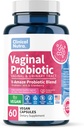 Probioticele clinice Nutra vaginale pentru echilibrul pH-ului pentru femei, controlul Odorului Vaginal cu prebiotice şi Lactobacillus Blend - Suplimentul de sănătate pentru femei Suport florală vaginală sănătoasă 60 capsule