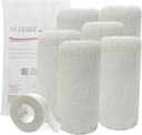 Kerlix Bandage Rolls - 4 1/2 în x 4.1 Yds, 6 Ply - 6 Single Steril Pocuhes - Extra Absorbence - Latex gratuit, Spital de grad Bumbac Fluff Bandage Wrap Krinkle Style - pentru Wound Care & Primul ajutor