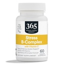 365 de Whole Foods Market, Stress B-complex cu vitamina C, Energie & Sistem nervos de suport, Vegan, 60 capsule