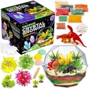 Original Stationery Dinozaur Crystal Growning Kit - Multicolor, 17-Piece, Vârstele 7 & Up - DIY Science Terrariu Kit cu Moss & Dino Figures - Cresc propriile cristale - Băieți Cadouri de ziua ta