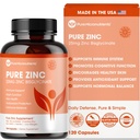 Supliment de zinc pur 25mg - TRAACS Bisglicinat Chelat - 120 capsule pentru suport imunitar, Skin Health & Energy - pentru bărbaţi şi femei