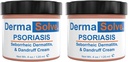 extra Putere Psoriazis Cream (2 Pack) - Seborrheic Dermatita & Lotion Mătreață - Advanced Moisturising Relief Formulat pentru a trata Itchy Flakey Flakey Inflamed Skin and Prevent Future Flares - 4.0 oz ea.