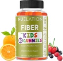 Gume de fibre pentru copii - 60 Conte - Vegetarian, Gluten gratuit, Gelatină gratuit, Fibră Supliment pentru copii - Fibra prebiotică pentru a sprijini digestia, mișcarea Bowel și sănătatea imună