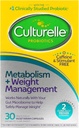 Culturelle Capsule Probiotice pentru Metabolism sanatos & Greutate Management (Ages 18+) - 30 Conte - Ajuta la gestionarea greutății și promovarea metabolismului grăsimilor, carbohidrați și proteine - Cafeina-Free
