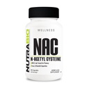 NutraBio N-Acetyl Cysteine Supliment (NAC) - 90 capsule, 600 mg Fiecare - puternic anti-oxidant - Suport imun - Boost Glutatione