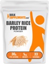 BulkSupplements.com Barley Rice Proteine Powder - Pudra de proteine din Vegan, Sports Nutrition - Nearomated & Dairy Free, 30g per Serving, 1kg (2,2 lbs) (Pachet de 1)