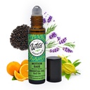 Wild Essentials Motion Ease Essential Oil Roll On, 10ml Motion Sickness, Greaţă, Upset Stomac, Vertigo, Dizzy, Seasick, Carsick, Made with Organic Jojoba Oil, Gata de utilizare, Moisturizer, All Natural