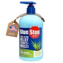 Blue Stop Max Massage Gel pentru dureri de corp, 16 oz Pompă flacon; 3 din 1 produs Relieves dureri de corp, susține articulații și noirshes piele