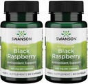 Swanson Black Raspberry - Suplimentul vegetal Promovarea suportului global de wellness - Sursa naturală de Flavonoids & Vitamina C - (60 capsule, 425 mg fiecare) (2 ambalaj)