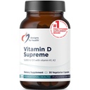 Design-uri pentru sănătate Vitamina D Supreme - Vitamina D 5000 UI cu 2000mcg Vitamina K ca MK4 pentru sănătatea osoasă, Heart Health, Mood & Immune Support - Vitamina D3 îmbunătățită cu GG Supliment (30 capsule)
