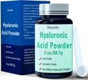 2 oz Acid hialuronic pulbere, 56.7 Grams, Greutate moleculară mare, 100% Pur, Premium Acid hialuronic pulbere pentru îngrijirea pielii, Vegan, Soluble apă