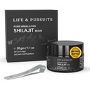 Life & Pure Real India 100% Himalayan Shilajit Resin, 1,1 oz 500mg, minim 75% Acid fuzelian, 85+ urme minerale, Supliment alimentar pentru bărbați 3rd partid Lab Raport de testare, 60 Serviri (Pachet de 1)