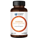 Vitamina World Digest-13 Multi-Enzime, 1010 mg Enzime digestive Amestec cu Amylase, Bromelain, Papain & Lipase pentru digestia si absorbtia, Enzime digestive pentru balonare si gaze, 120 Caplete
