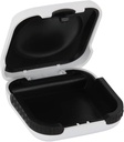 Caz de ajutor auditiv Hard Splashproof Small 2.16"*2.04"*0.39" Cushioned Interior pentru 2 SIDA auditive, ITE, RIC, CIC