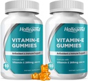 Vitamina E Gumries 268 mg 400 UI, Vitamina naturala E Supliment masticabil pentru adulti, Femei si barbati, Skin & Immune Health, Antioxidant, Orange Flavor, 120 Conte