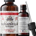 Sarsaparilla Tincture, Extract organic de Sarsaparilla (Smilax Medica) Rădăcină uscată, non-GMO în Glicerină vegetală organică presată la rece 2 oz, 670 mg