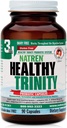 Natren Healthy Trinity Probiotics Supliment - 90 Dairy and Gluten Free Gel Capsules - Îmbunătăţirea Sanatatii Gut şi Digestive, 30 Miliarde CFU - Lactobacillus Acidophilus, Bifidobacterium, Bulgaricus
